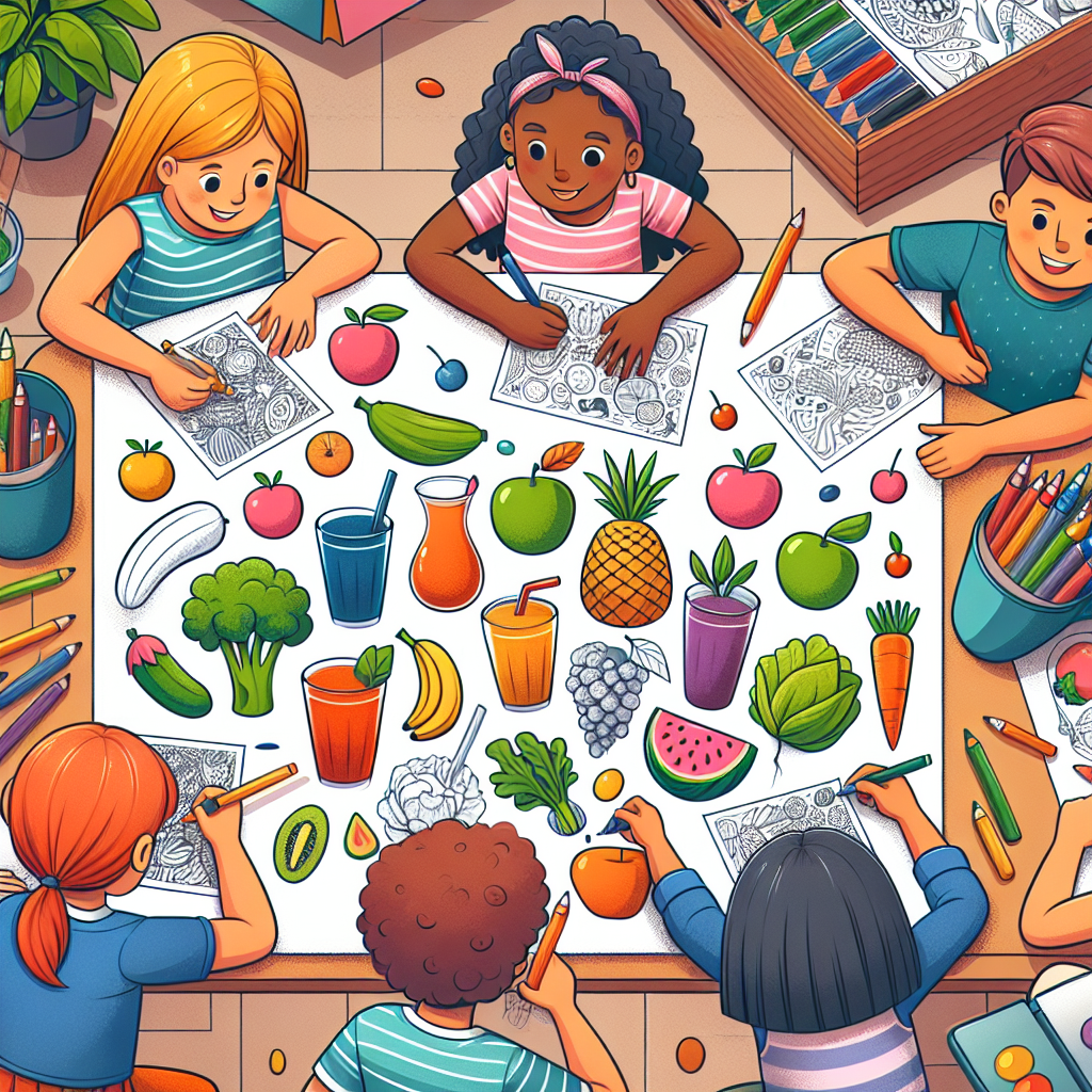 Mengasah Kreativitas Anak: Mewarnai Gambar Makanan dan Minuman Sehat
